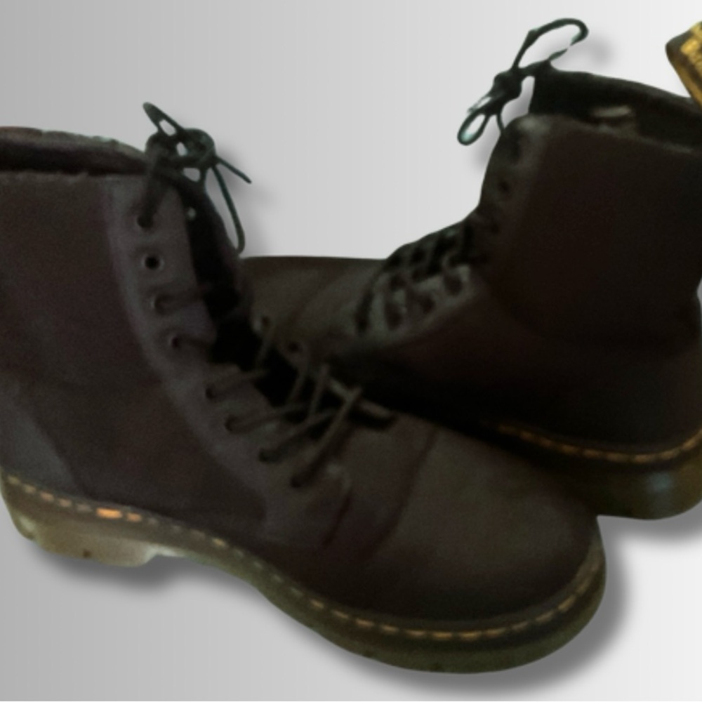 Dr. Martens Black Dancing Soles Combat Boots with Lace-Up Front men’s 10